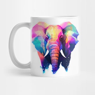 Colorful Elephant Aquarell Mug